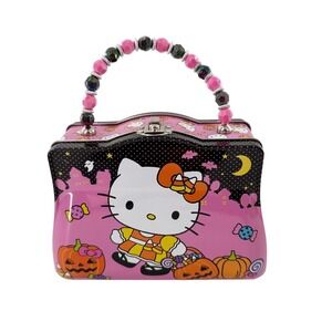 Hello Kitty Sanrio Halloween Candy Tin Lunchbox Exclusive Toy Treats Jewels b